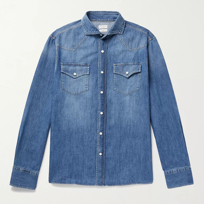 Denim Western Shirt from Brunello Cucinelli