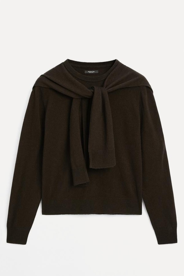Wool Blend Knit Double Sweater from Massimo Dutti