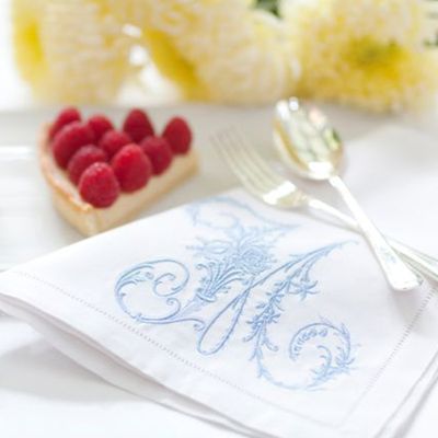 Linen Hemstitch Monogram Napkin from Extra Special Touch