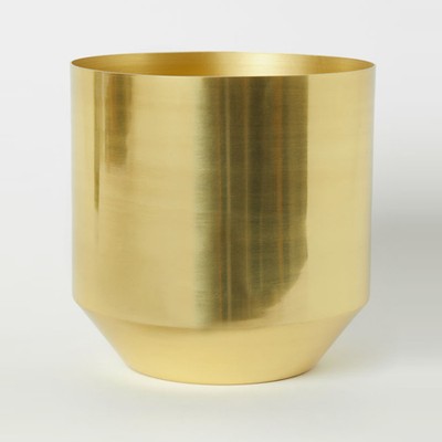 Large Gold Metal Plant Pot