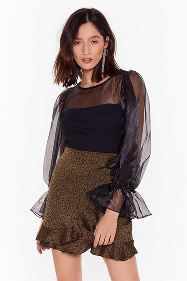 Organza Puff Sleeve Top from Nasty Gal