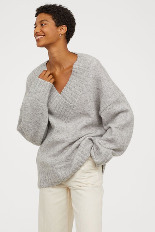 Knitted Mohair-Blend Jumper