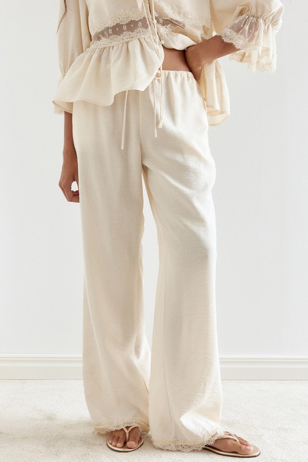 Lace-Trimmed Drawstring Trousers from H&M