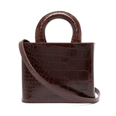 Nic Crocodile-Effect Leather Bag