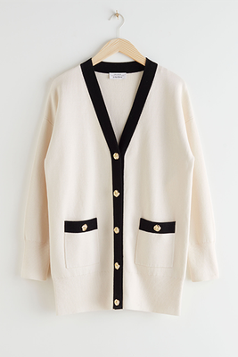 Oversized Gold Button Cardigan from & Other Stories