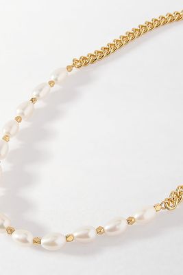 Inthefrow Havana Pearl Choker Necklace from Edge Of Amber