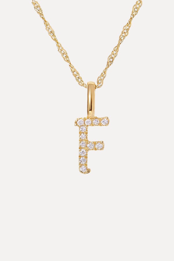 Diamond Initial Necklace from Edge Of Ember