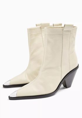 Mellie Leather Western Toe Cap Boots