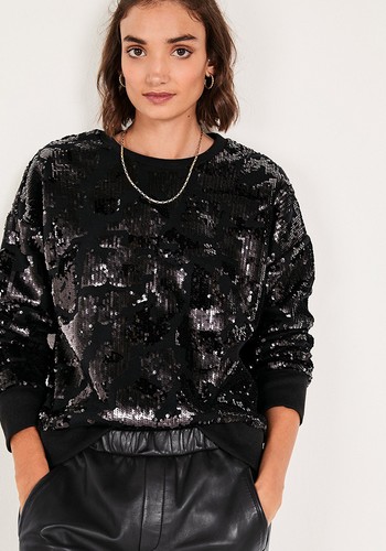 Sequin Camo Sweatshirt from Hush