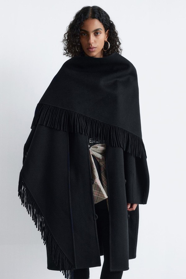 Fringed Shawl Wool Coat from & Other Stories