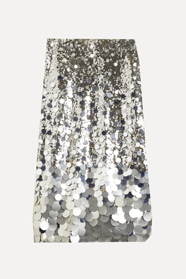 Disc Sequin Midi Skirt from Sequena