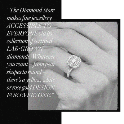 Anastasia Lab Diamond Halo Engagement Ring 18K White Gold, £1,686