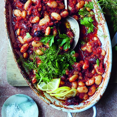 Greek-Style Baked Beans
