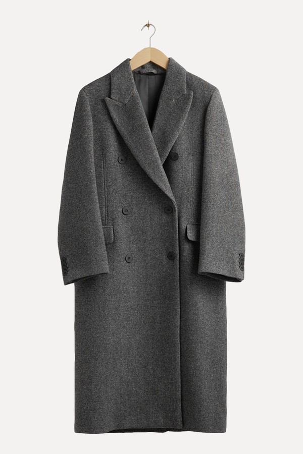 Double-Breasted Herringbone Coat from & Other Stories