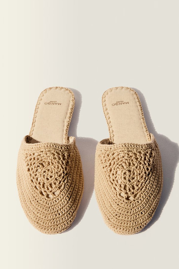 Cotton Braided Slippers from Mango