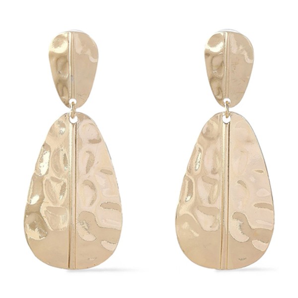 Hammered Gold-Tone Earrings from Kenneth Jay Lane