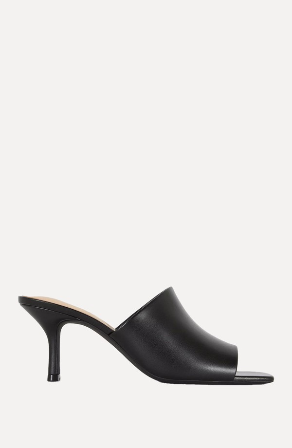 Square Toe Heeled Mules