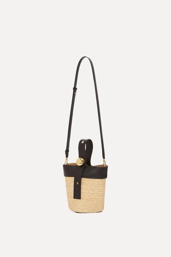 Mini Raffia Pebble Bucket Bag from Loewe