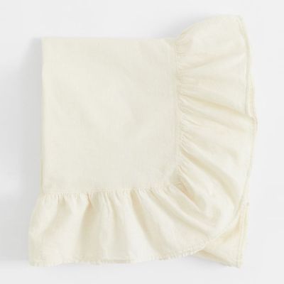 Flounce-Trimmed Linen-Blend Tablecloth from H&M