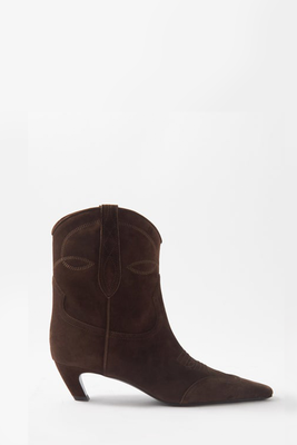 Dallas Pointed Toe Suede Boots from Khaite
