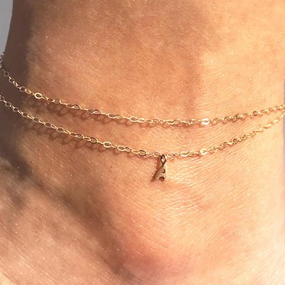 Initial Anklet from  Aurum & Grey