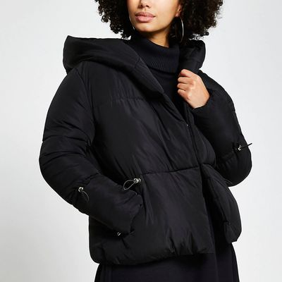 Drawcord Shawl Puffer Coat, £70