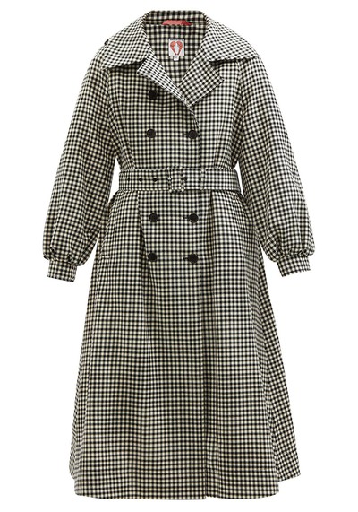 Birch Checked Wool-Tweed Trench Coat from Shrimps