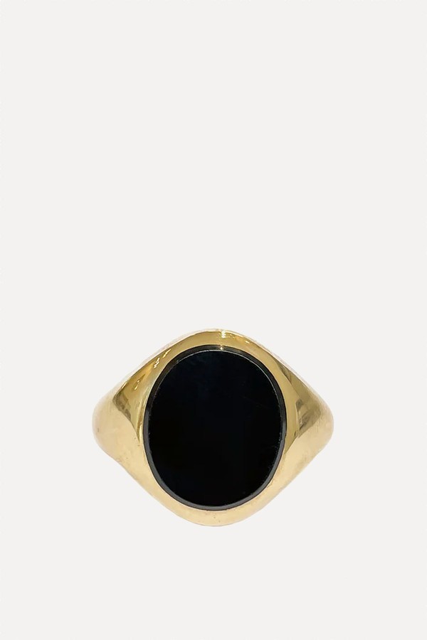 Vintage 9ct Gold Onyx Signet Ring