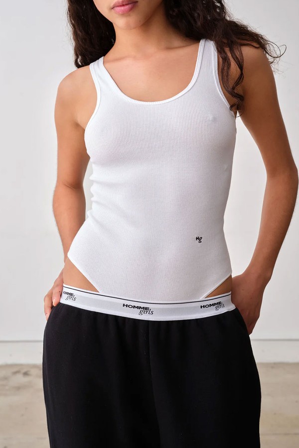 Ribbed Cotton Bodysuit from Homme Girls