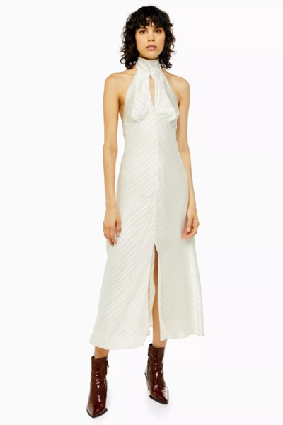 Burnout Halter Neck Dress from Topshop