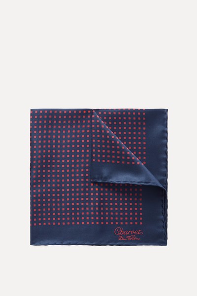 Printed Silk-Twill Pocket Square from Charvet