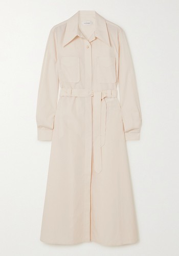 Belted Cotton-Poplin Midi Shirt Dress from Wales Bonner