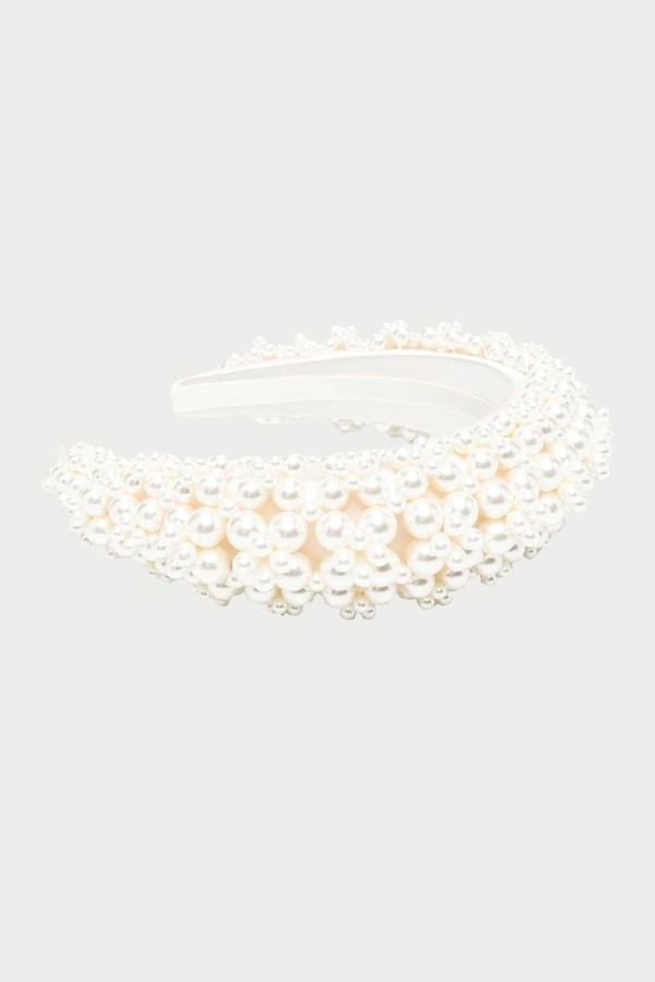 Wide Pearl Headband from Simone Rocha