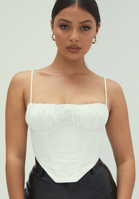 Follie Gathered Bust Cropped Corset Top from House Of CB