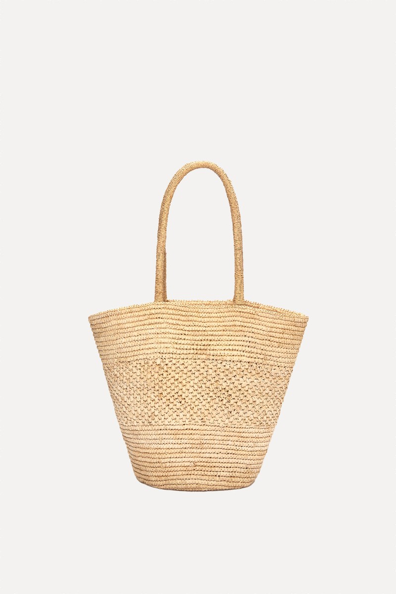 Raffia Flared Basket Bag from The White Company
