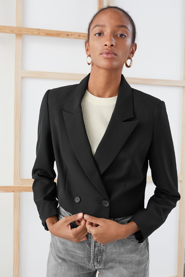Cropped Tailored Blazer