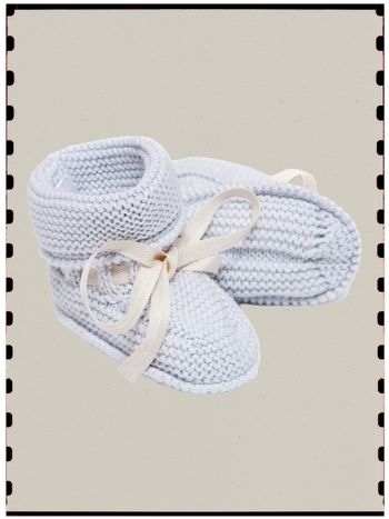 Grey Pima Cotton Baby Booties, £24 | Bebe Bombom