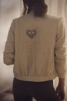 Love Bow Bomber Champagne