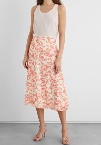 Maryam Printed Crepe De Chine Midi Skirt, £120