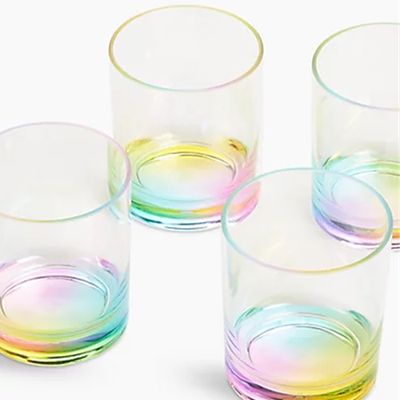 Set Of 4 Rainbow Tumblers