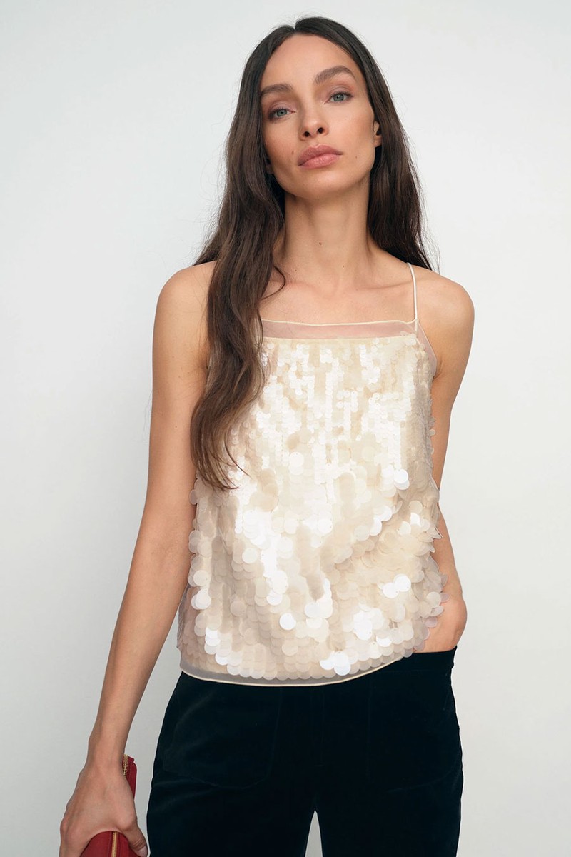 Salia Sequin Cami Top from Reiss