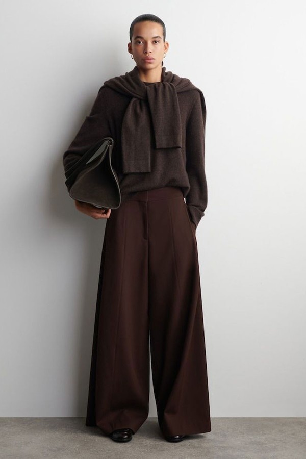 Relaxed Wool-Blend Wide-Leg Trousers from COS