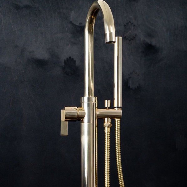 19- Floor Mounted Bath Mixer With Handspray from Studio Ore