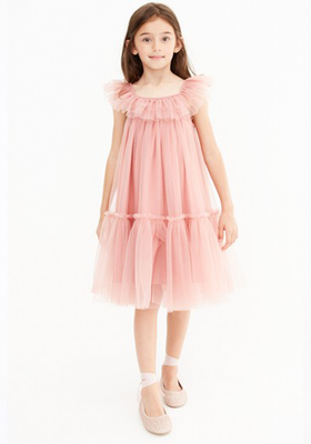Rose Pink Tiered Mesh Dress from Next
