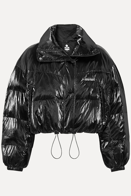 Telia Cropped Padded Quilted Glossed-Shell Jacket from Marant Étoile