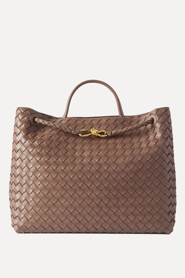 Andiamo Large Embellished Intrecciato Leather Tote from Bottega Veneta