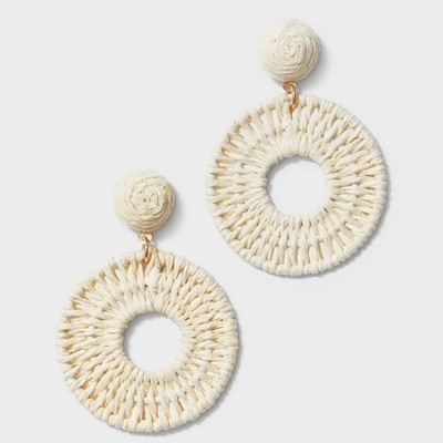 Natural Thread Earrings from Stradivarius