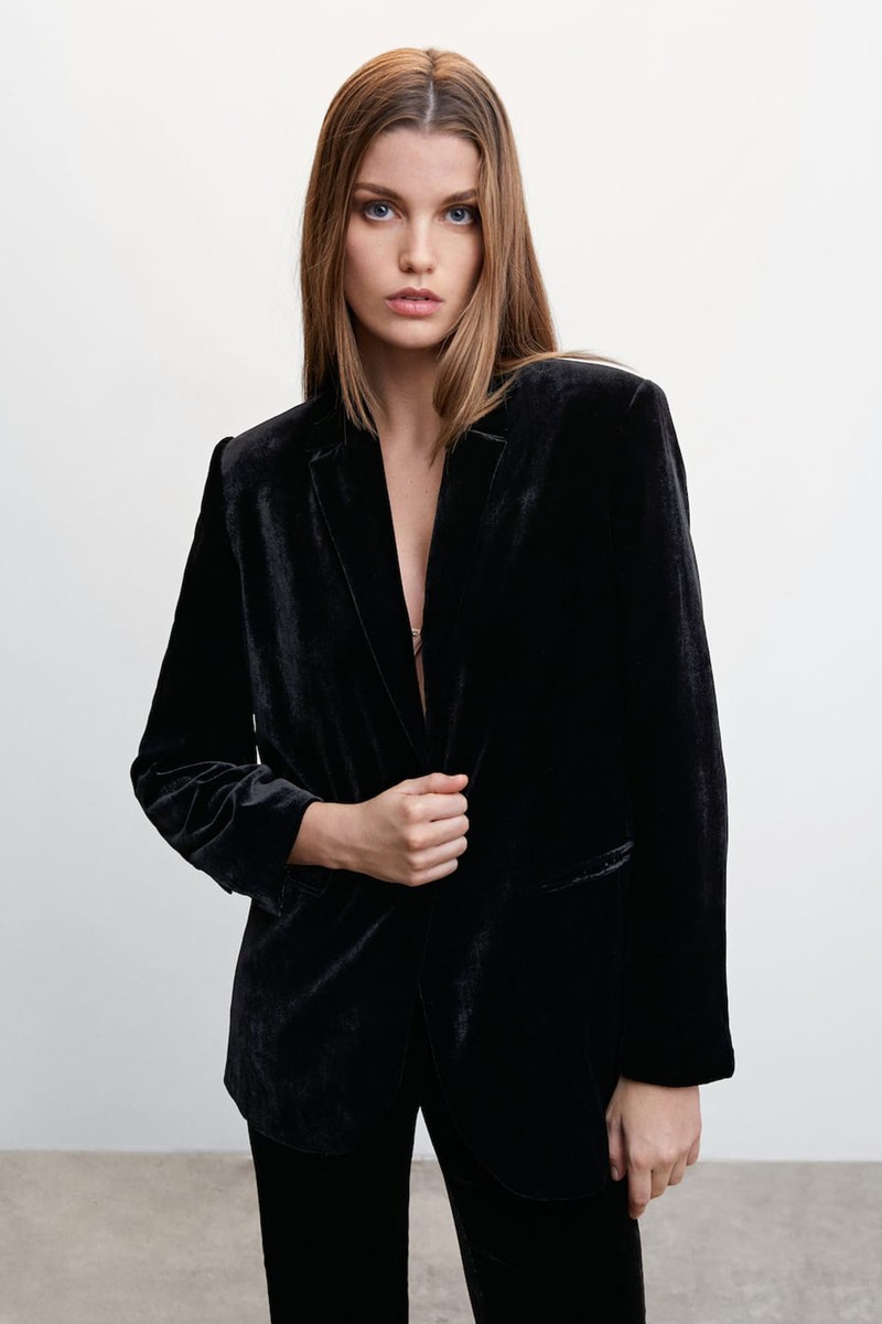 Velvet Suit Blazer, £229.99 | Mango