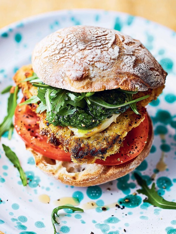 Chicken Caprese Burgers