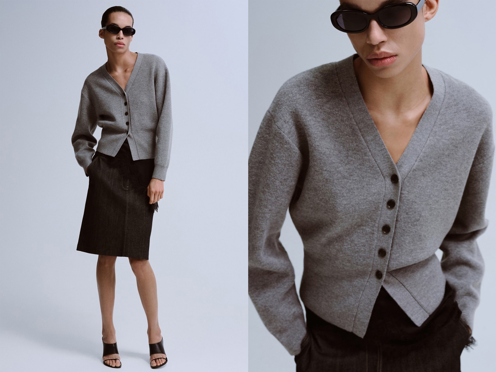 V-Neck Knitted Cardigan